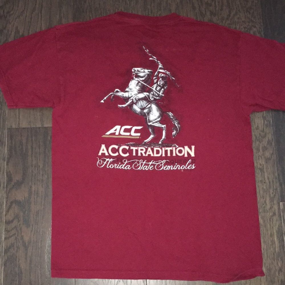 Unconquered Red Horse Spear & Rider FSU FLorida State Seminoles ACC t shirt M